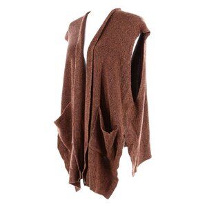 SOYER Knit Ribbed Poncho Cardigan Pocket Women’s Wrap Vest - Retail $340 - NWT